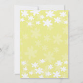 Bloem Verse Gele Vleermuis Mitswa Uitnodigen Kaart (Achterkant)
