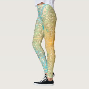 Bloem vierkant roos overlay kant kunst leggings