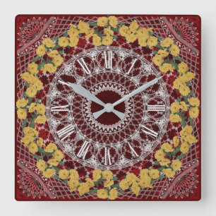 Bloem Vierkante Klok