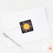 Bloem Vierkante Sticker (Envelop)