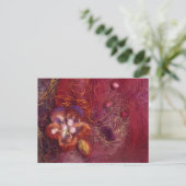 Bloem vilten kunst briefkaart (Staand voorkant)