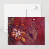 Bloem vilten kunst briefkaart (Voorkant / Achterkant)