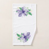 Bloem Violet Orchidee Op Wit Bad Handdoek (Handdoek)