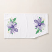 Bloem Violet Orchidee Op Wit Bad Handdoek (Handdoek)