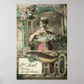 Bloem Vis Hoorn des Overvloeds April vis Poster (Voorkant)