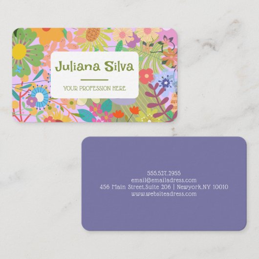 Bloem Visitekaartje (Voorkant / Achterkant)