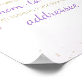 Bloem Vlinder Baby Shower Envelop Station Bord Poster (Hoek)