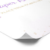 Bloem Vlinder Baby Shower Luier Raffle Bord Poster (Hoek)
