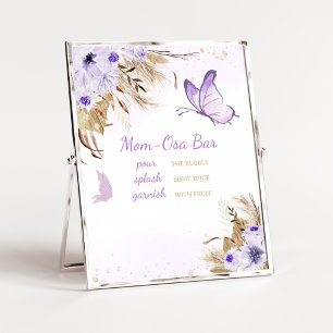 Bloem Vlinder Baby Shower Moeder Osa Bar Bord Poster