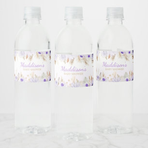 Bloem Vlinder Baby Shower Waterfles Etiket
