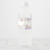 Bloem Vlinder Baby Shower Waterfles Etiket (Achterkant)