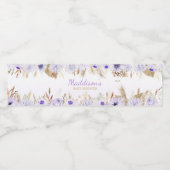 Bloem Vlinder Baby Shower Waterfles Etiket (Enkel label)
