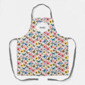 Bloem vlinder bijen patroon tuinliefhebber schort (Voorkant)