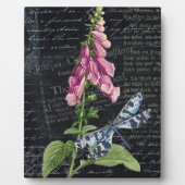   Bloem & Vlinder Botanische Tafel Fotoplaat (Voorkant)