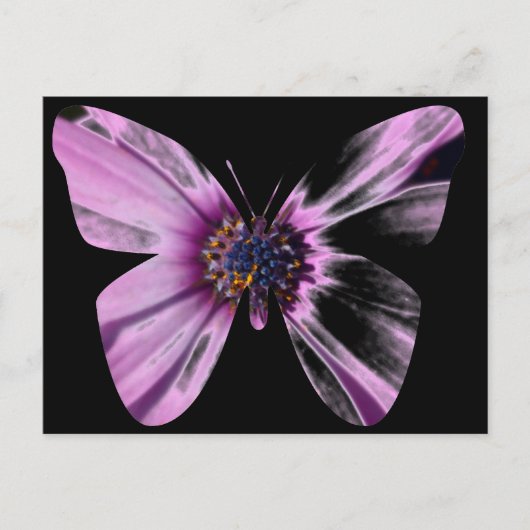 Bloem Vlinder Briefkaart (Voorkant)