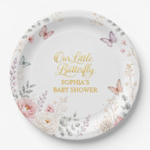 Bloem Vlinder Meisje Baby Borrel Papier