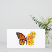 Bloem Vlinder met Gele California Klaproos Aankondiging (Staand voorkant)