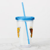 Bloem Vlinder met Gele California Klaproos Acryl Drinkbeker (Links)