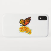 Bloem Vlinder met Gele California Klaproos Case-Mate iPhone Case (Achterkant (horizontaal))