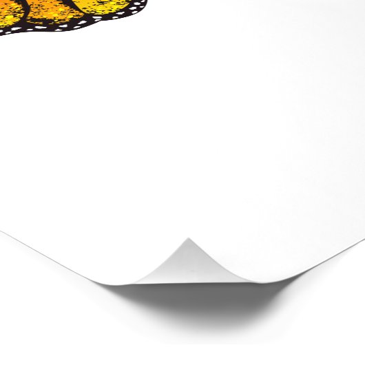 Bloem Vlinder met Gele California Klaproos Foto Afdruk (Hoek)