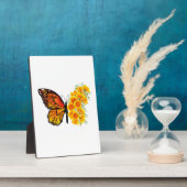 Bloem Vlinder met Gele California Klaproos Fotoplaat (Zijkant)