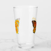 Bloem Vlinder met Gele California Klaproos Glas (Links)