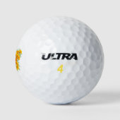 Bloem Vlinder met Gele California Klaproos Golfballen (Logo)