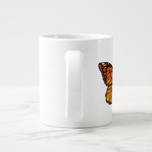 Bloem Vlinder met Gele California Klaproos Grote Koffiekop (Achterkant)