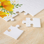 Bloem Vlinder met Gele California Klaproos Legpuzzel (Zijkant)