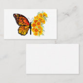 Bloem Vlinder met Gele California Klaproos Plaatskaartje (Voorkant / Achterkant)