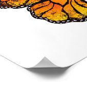 Bloem Vlinder met Gele California Klaproos Poster (Hoek)