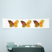 Bloem Vlinder met Gele California Klaproos Spandoek (Beurs)