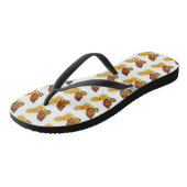 Bloem Vlinder met Gele California Klaproos Teenslippers (Schuin)