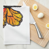 Bloem Vlinder met Gele California Klaproos Theedoek (Quarter Fold)