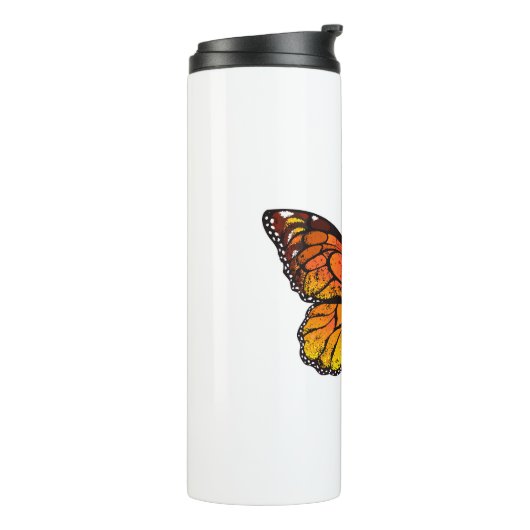 Bloem Vlinder met Gele California Klaproos Thermosbeker (Gedraaid links)