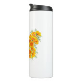 Bloem Vlinder met Gele California Klaproos Thermosbeker (Geroteerd rechts)