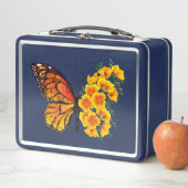 Bloem vlinder met gele Californische pap (In situ)