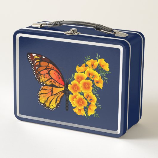 Bloem vlinder met gele Californische pap (Voorkant)