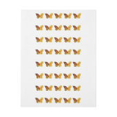 Bloem vlinder met gele Californische pap Adreslabel Wikkel (Vel)