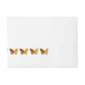 Bloem vlinder met gele Californische pap Adreslabel Wikkel (Voorkant)