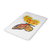 Bloem vlinder met gele Californische pap Badmat (Gekanteld)