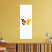 Bloem vlinder met gele Californische pap Canvas Afdruk (Insitu (Woonkamer))