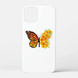 Bloem vlinder met gele Californische pap Case-Mate iPhone Case