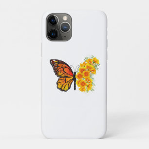 Bloem vlinder met gele Californische pap Case-Mate iPhone Case