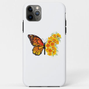 Bloem vlinder met gele Californische pap Case-Mate iPhone Case