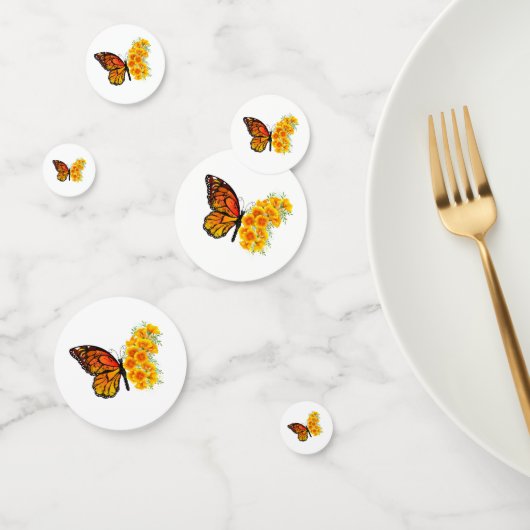 Bloem vlinder met gele Californische pap Confetti (Groep)