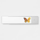 Bloem vlinder met gele Californische pap Deurbordje (Voorkant)