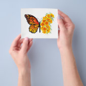 Bloem vlinder met gele Californische pap Flyer (Hand)