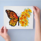 Bloem vlinder met gele Californische pap Flyer (Hand)