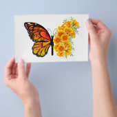 Bloem vlinder met gele Californische pap Flyer (Hand)
